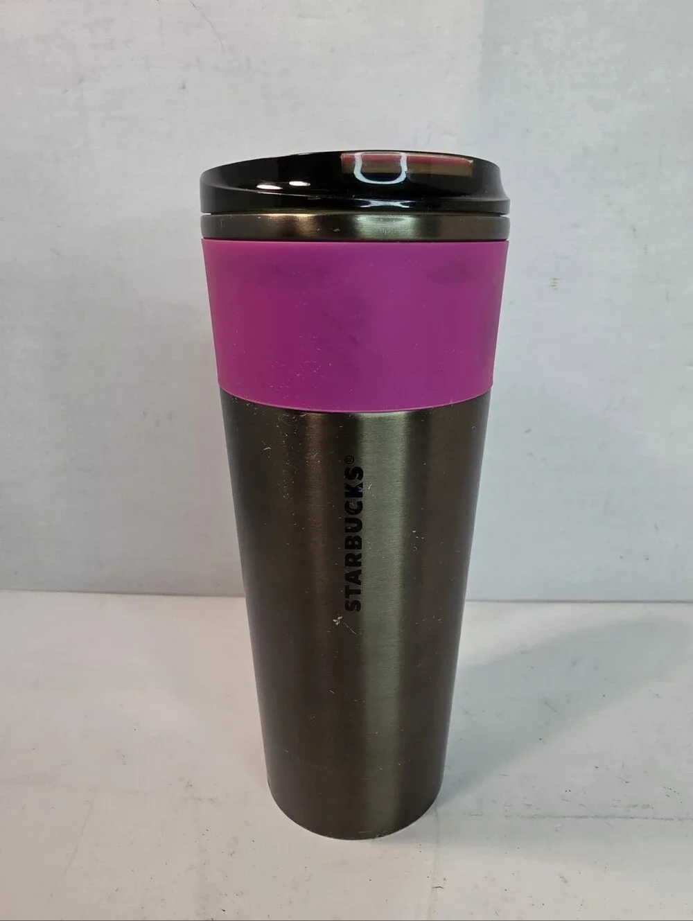 Starbucks Spring 2022 Olive Green Stainless Steel Tumbler Purple Pink 16oz Cup
